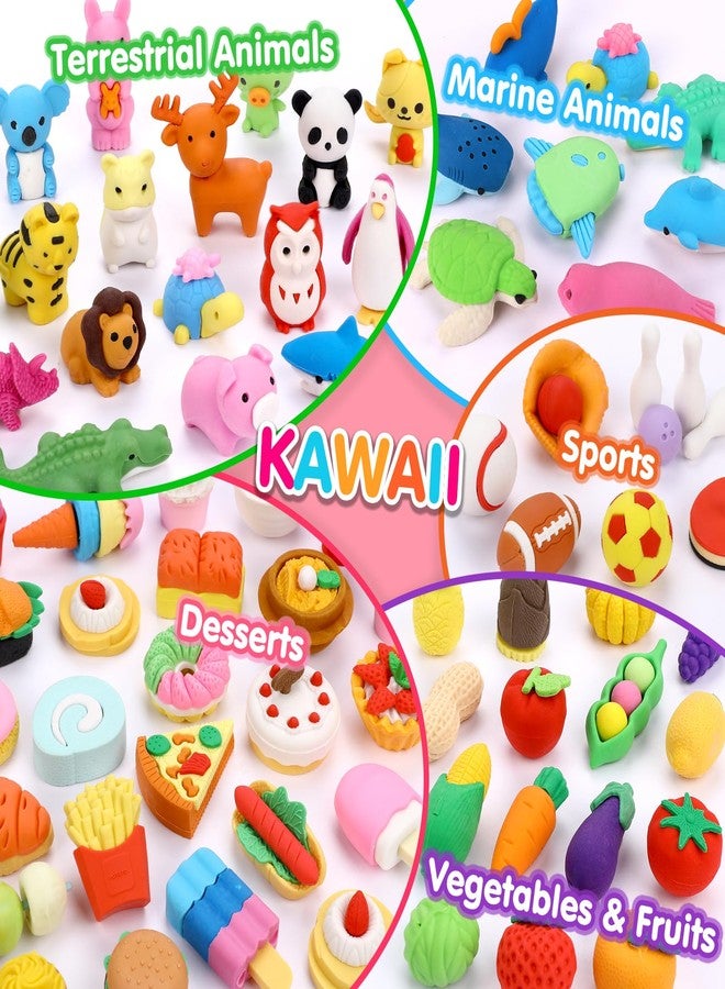 HINZER 100 Pack Animal Erasers for Kids Bulk Pull Apart 3D Puzzle Erasers Classroom Rewards and Prizes Class Treasure Box Kids Party Favors Back to School Supplies - Image 5